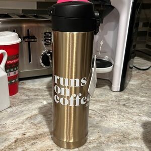 Victoria’s Secret pink - gold metal thermos